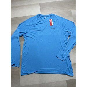 Baleaf Men’s Athletic Workout Shirt UPF 50+ Blue Big & Tall Size 3XL NWT